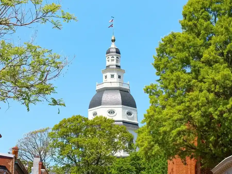 Maryland State House dome in Annapolis